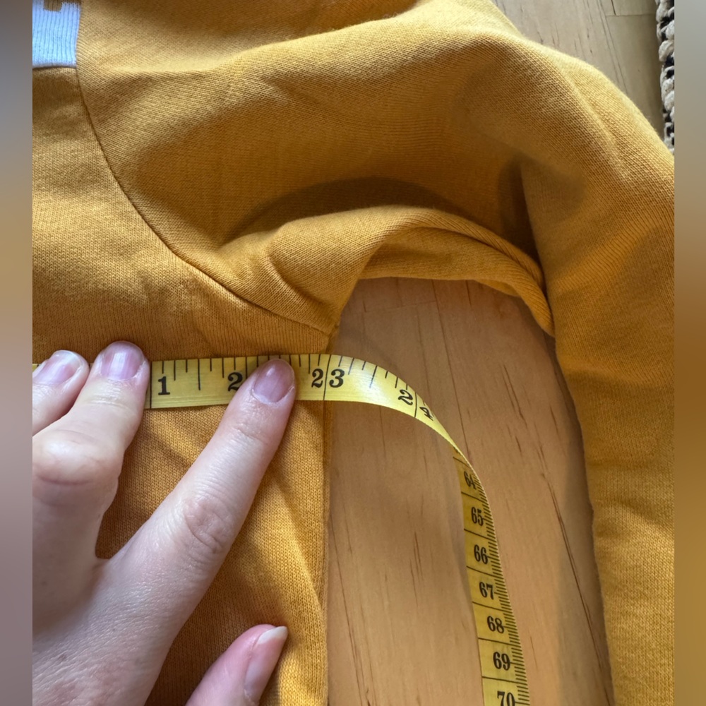 Puma Yellow Mustard Cropped Pull-over Sweater with Hood - Picture 5 of 6